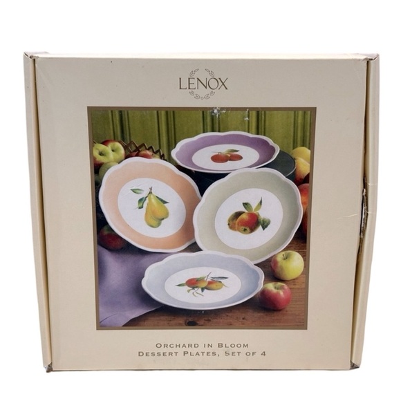 LENOX Orchard In Bloom Dessert Plates Set of 4 - Picture 2 of 12